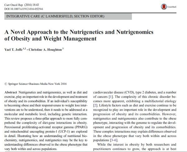 A Novel Approach to the Nutrigenetics and Nutrigenomics of Obesity and ...